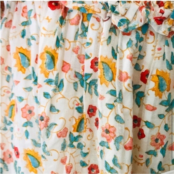 NWT Cleobella Dallas Floral Mini Dress in Carnation Print Cream Boho Size Small - Picture 4 of 16